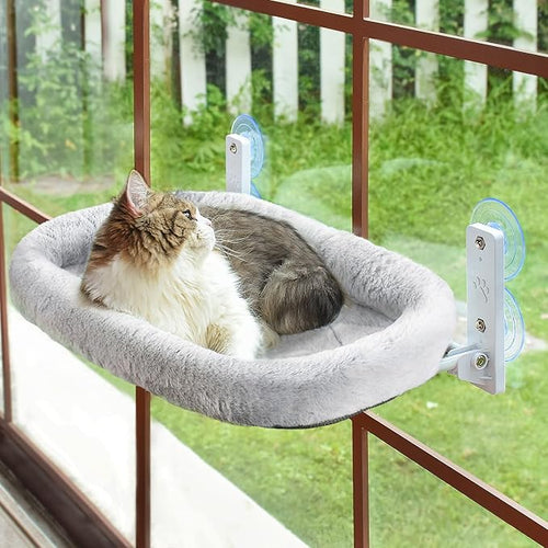 Foldable Cat Window Hammock — Gray